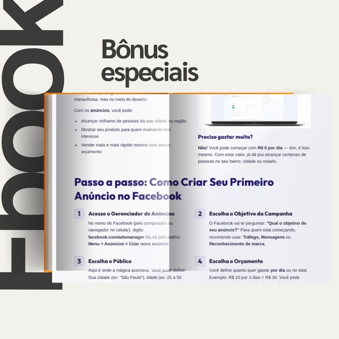 Página do bônus do ebook Negócios Digitais par MÃES